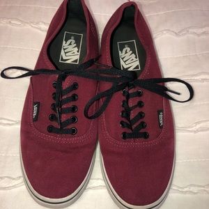 Maroon Vans Skater Shoes